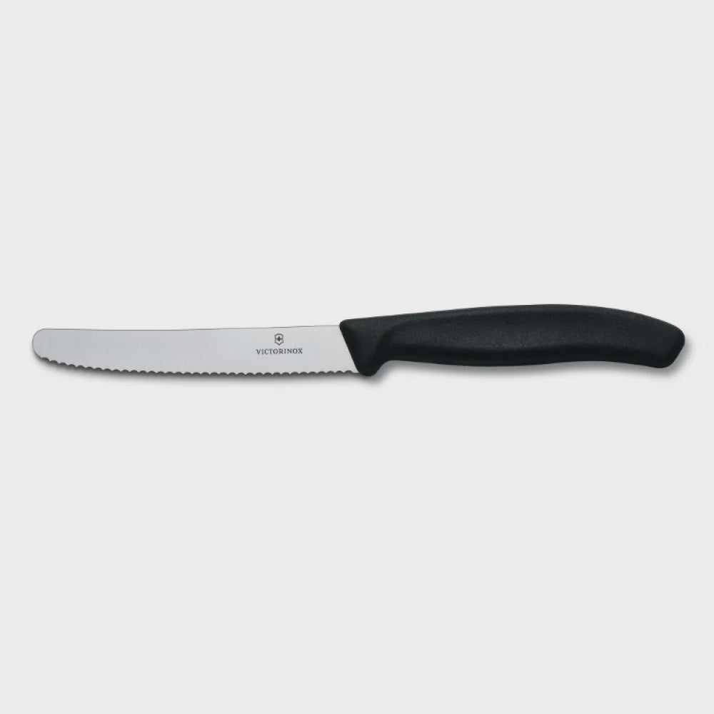 Victorinox Knife 11cm wavy black