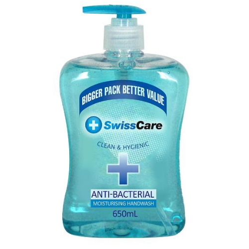 SwissCare Hand Soap Anti-bacterial Moisturising Handwash 650mL