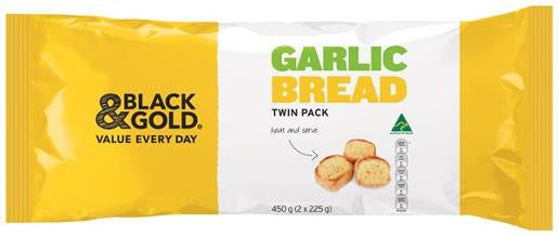 Black and Gold Garlic Bread Twin Pack 450g