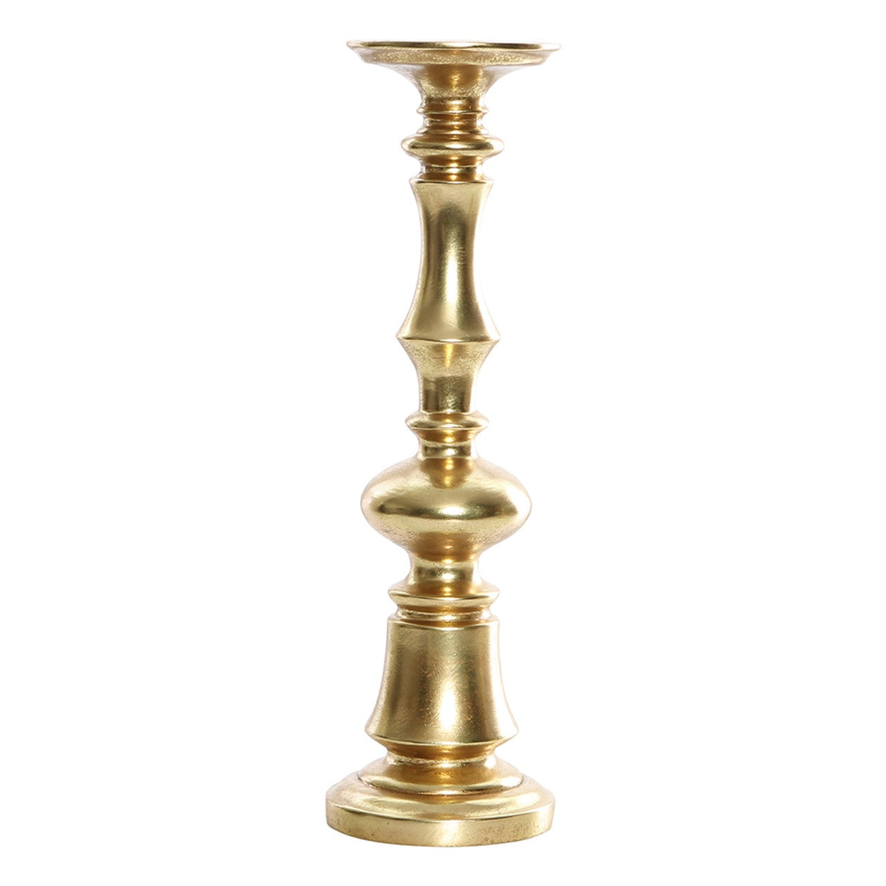 Vulcan Brushed Gold Pillar Holder Small