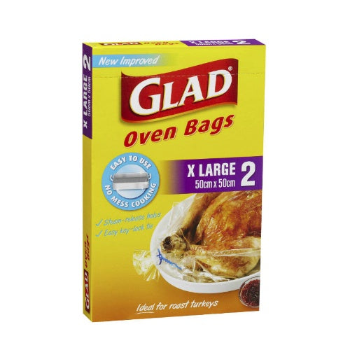 Glad Oven Bags 50x50cm 2 pack