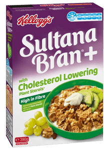 Kellogg's Sultana Bran + with Cholesterol Lowering Plant Sterols 390g