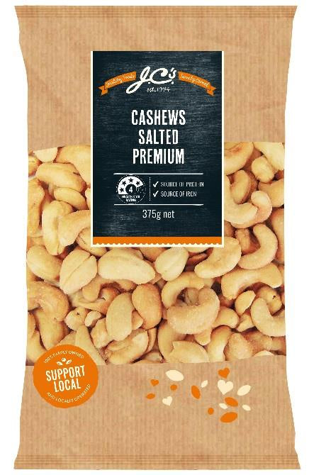 J.C's Cashews Salted 375g