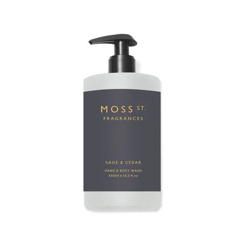 Moss St Hand & Body Wash Sage & Cedar 450mL