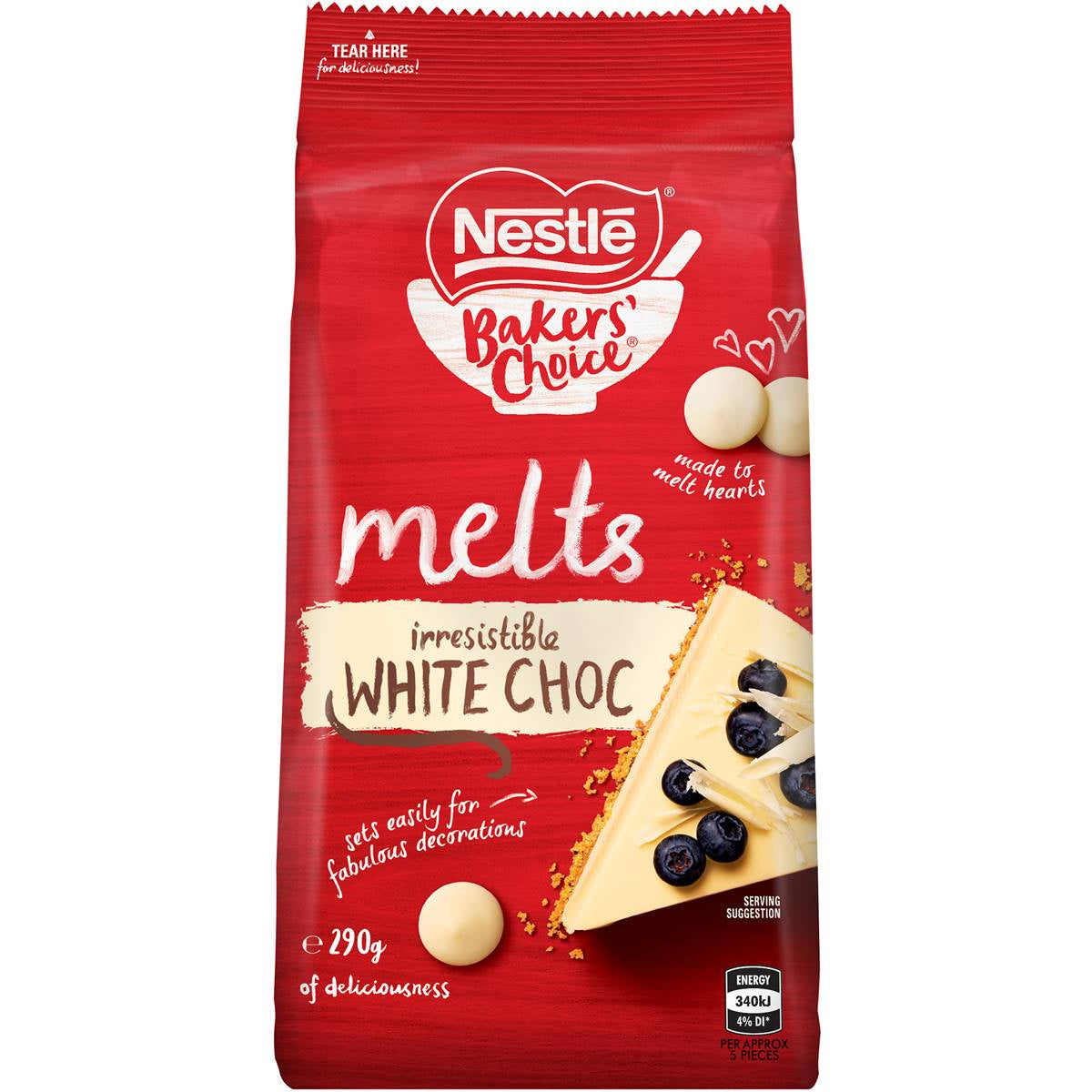 Nestle Melts White Choc 290g