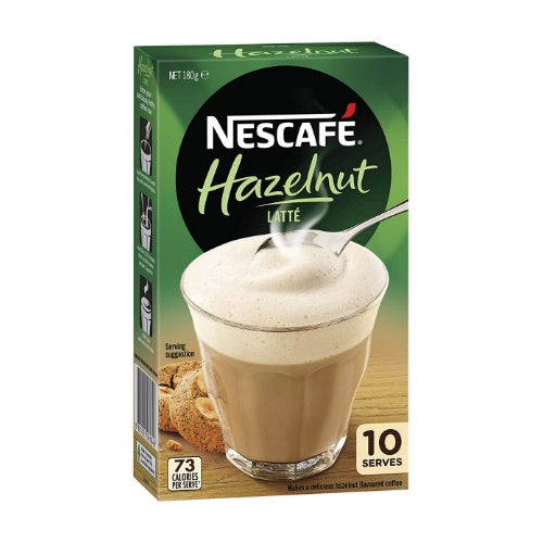 Nescafe Hazelnut Latte Sachet 10 pack