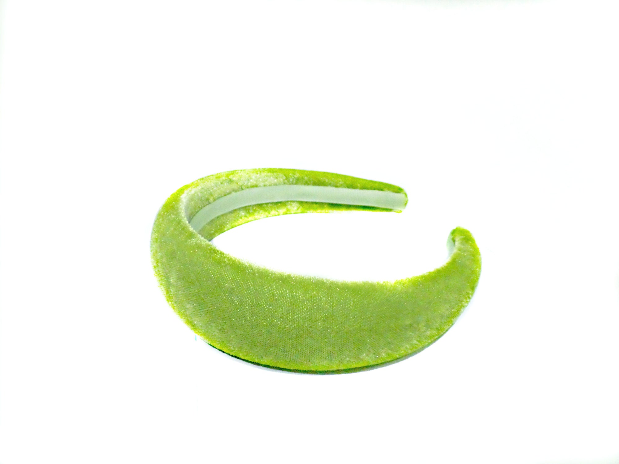 Headband Padded Velvet Lime 235