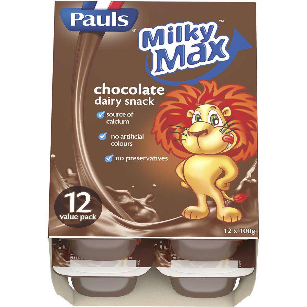 Pauls Milky Max Chocolate Dairy Snack 12 x 100g