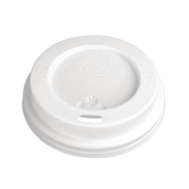 White Lid for Detpak 8oz Cup 40 pack