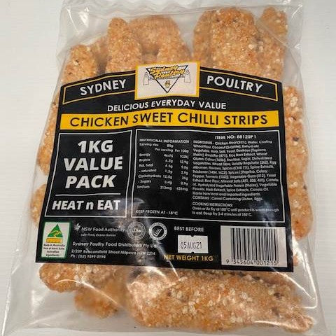 Gourmet Chicken Sweet Chilli Strips 1kg