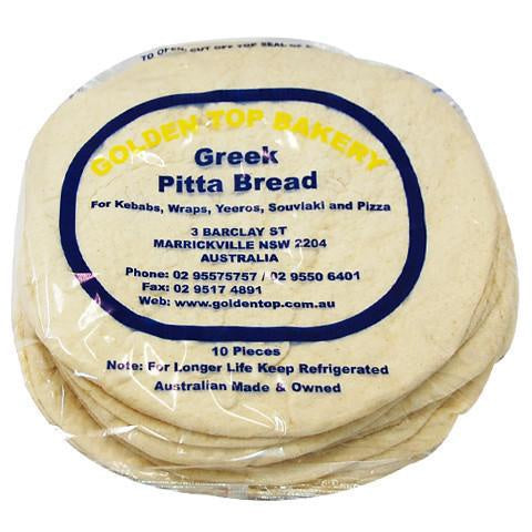 Golden Top Bakery Pitta Bread 10 pack