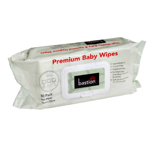 Bastion Premium Baby Wipes 80 pack