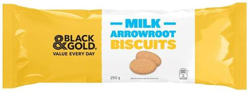 Black and Gold Milk Arrowroot Biscuits 250g