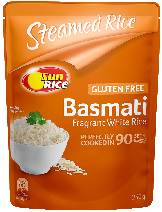 Sun Rice Steamed Rice Basmati 250g