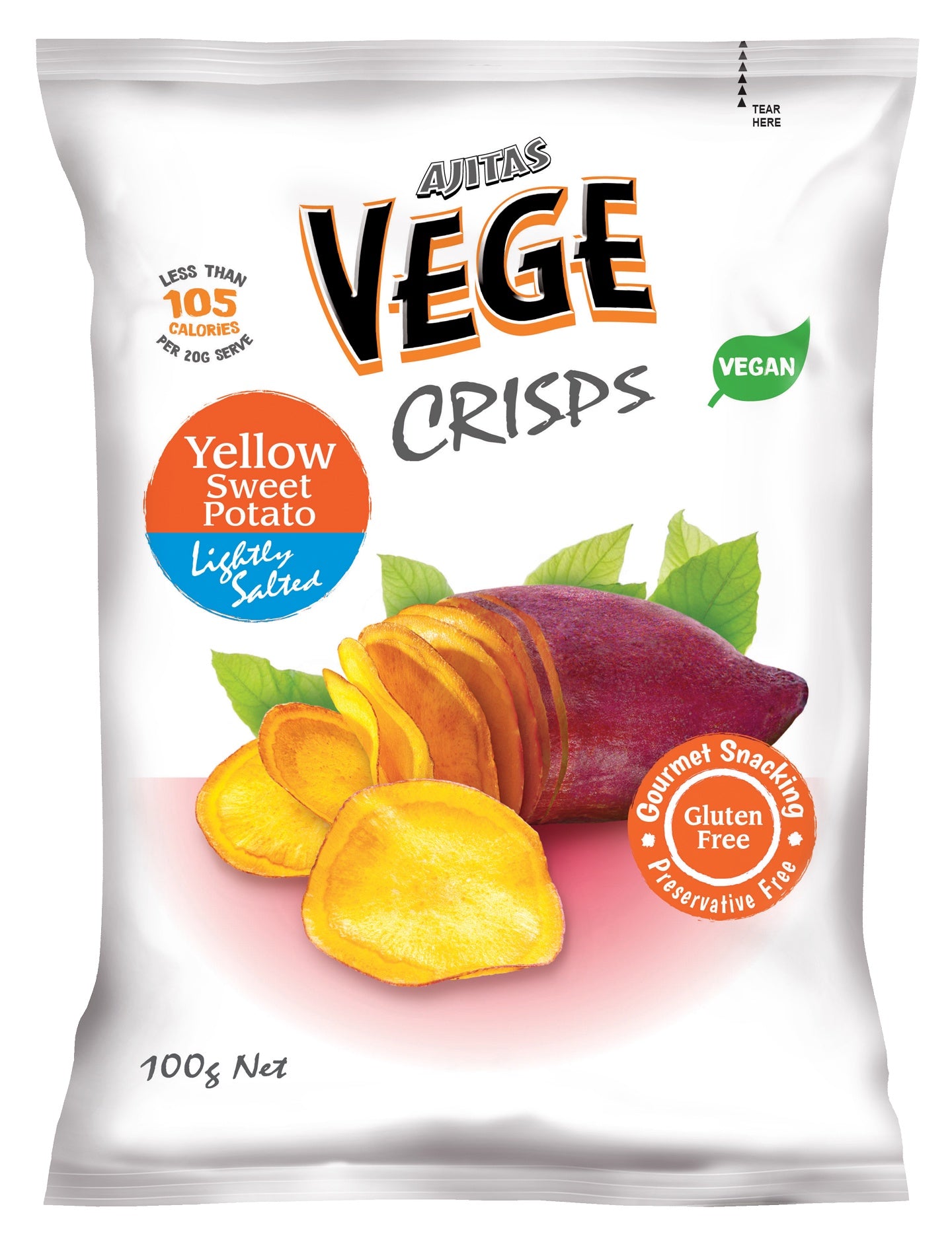 Vege Deli Crisps - Yellow Sweet Potato 100g