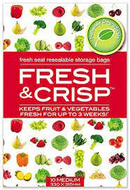 Fresh and Crisp Resealable Storage Bags 300 x 315mm 10 pack