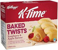 Kellogg's K-Time Baked Twists Raspberry and Apple 5 pack