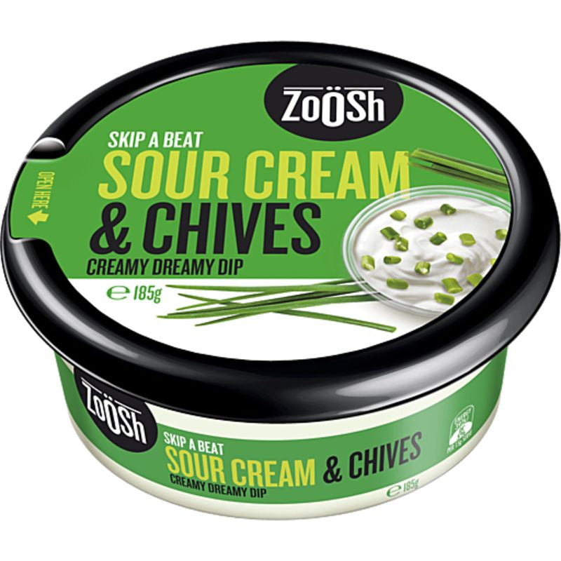 Zoosh Sour Cream and Chives 185g