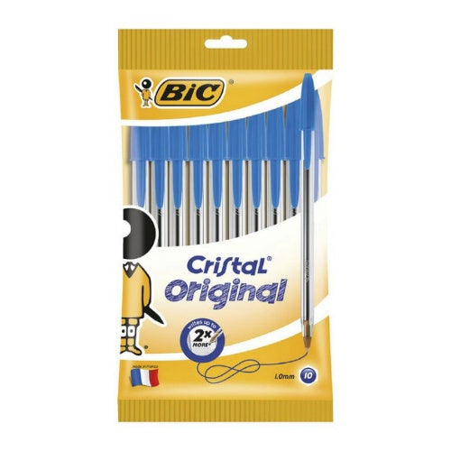 BIC Cristal Original Blue Pens 10 pack