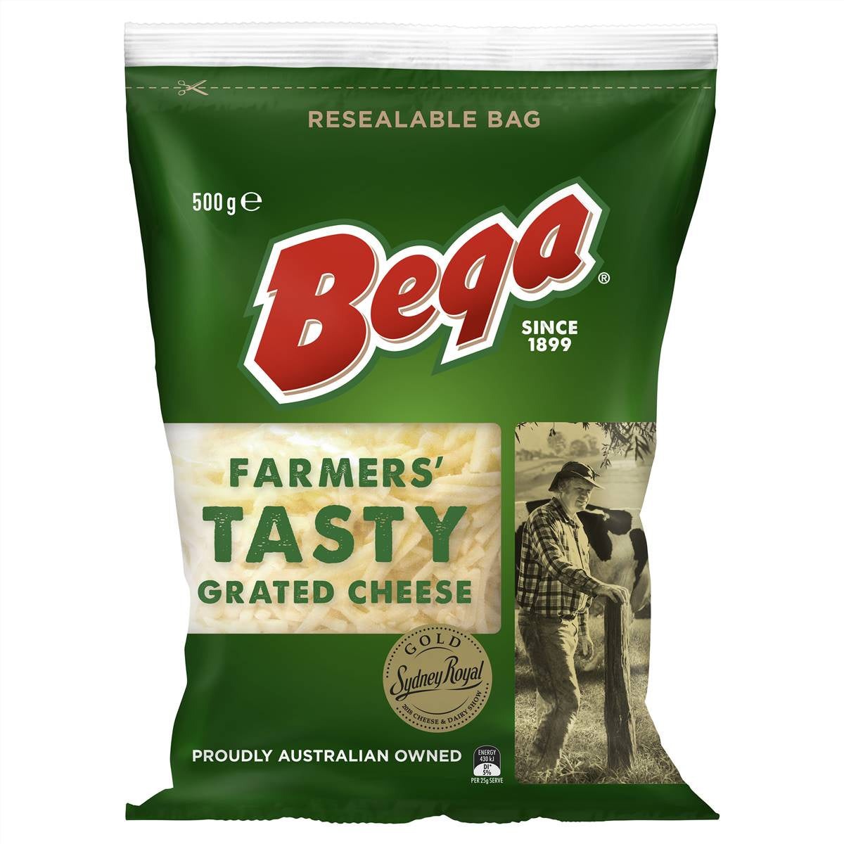 Bega Farmers' Tasty Grated Cheese 500g