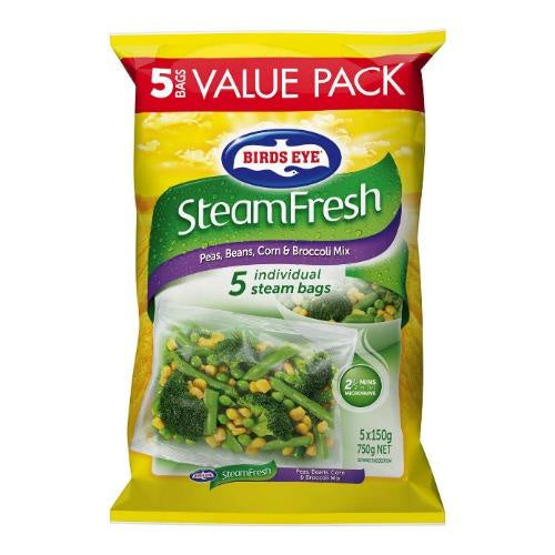 Birds Eye Steam Fresh Peas, Beans, Corn and Broccoli Mix 750g