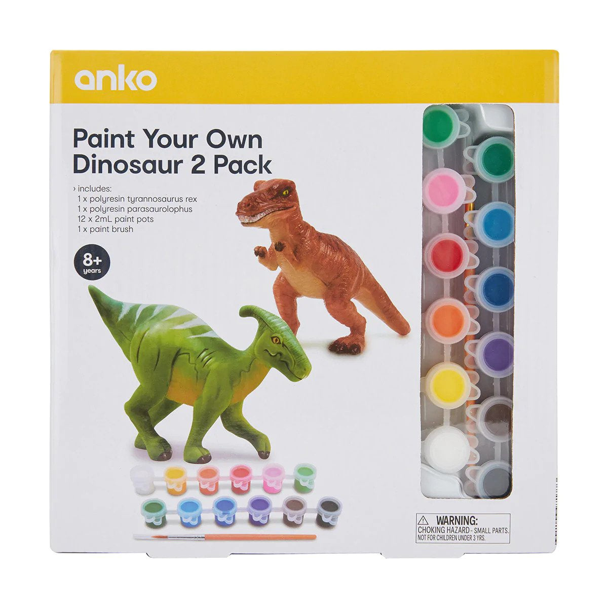 Paint Your Own Dinosaur 2pk