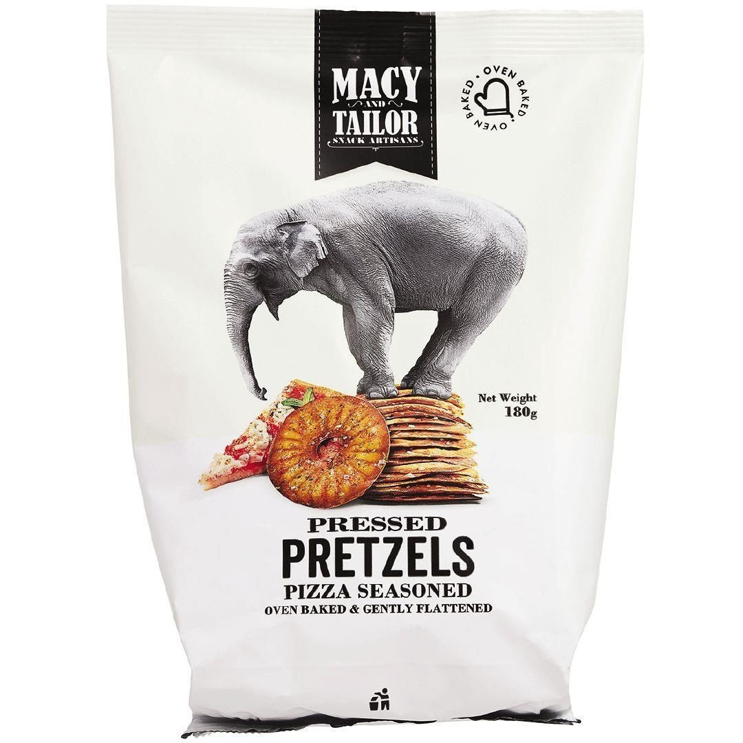 Macy and Tailor Pressed Pretzels Pizza Seasoned 180g