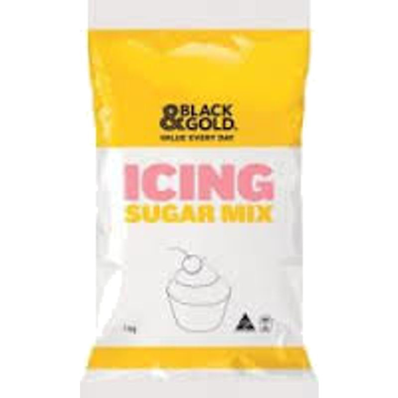 Black and Gold Icing Sugar Mix 1kg