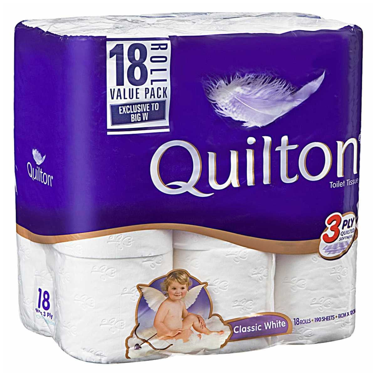 Quilton Toilet Paper 18 rolls 3ply