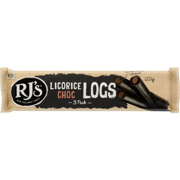 RJ's Licorice Choc Logs 120g