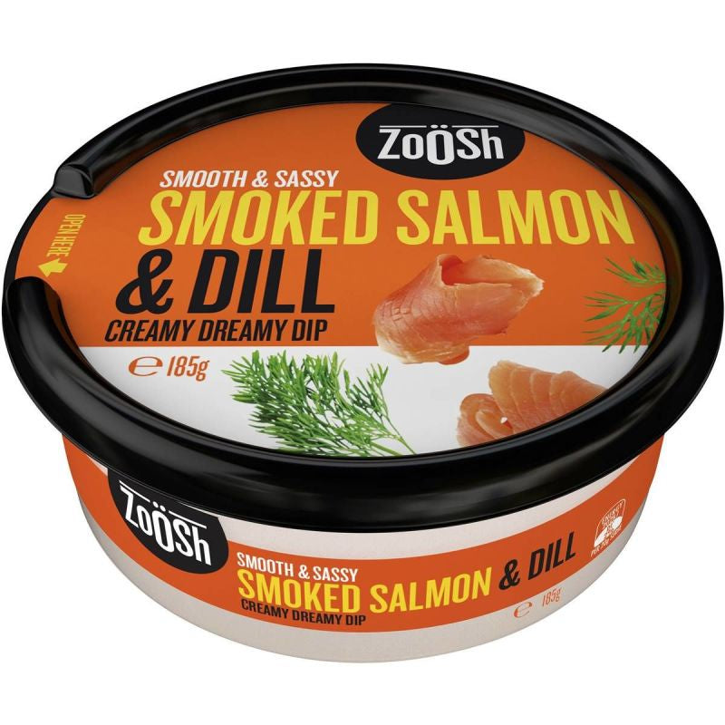 Zoosh Smooth and Sassy Smoked Salmon and Dill 185g