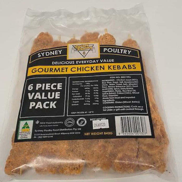 Gourmet Chicken Kebabs 6 pack