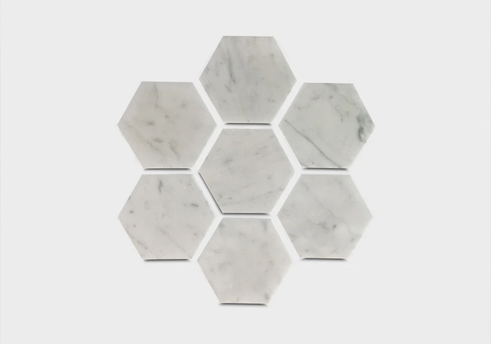 Marble Octagonal Coaster White