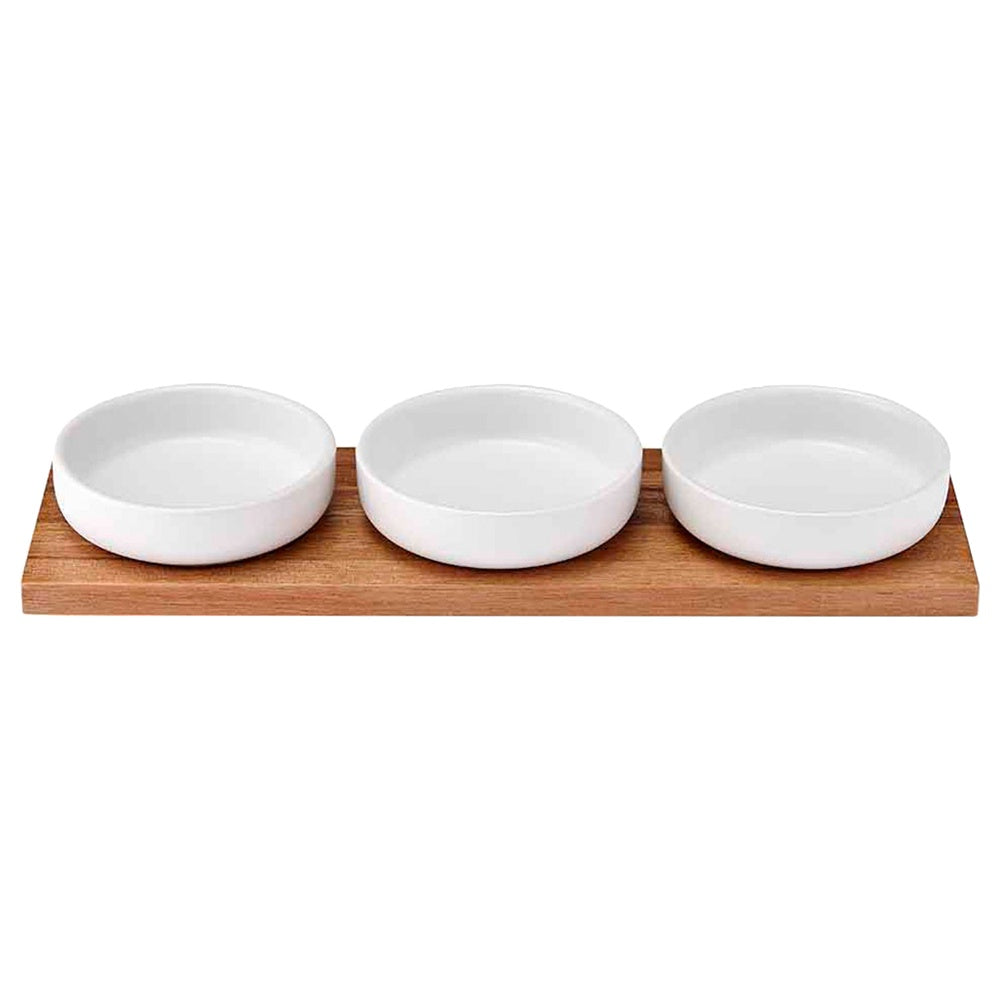 Ladelle Host Bowl and Tray Set White