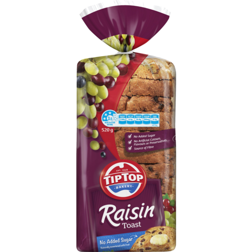 Tip Top Raisin Toast 520g