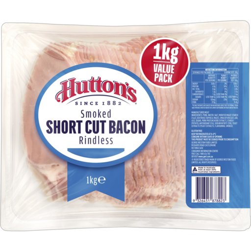 Hutton's Smoked Short Cut Bacon 1kg