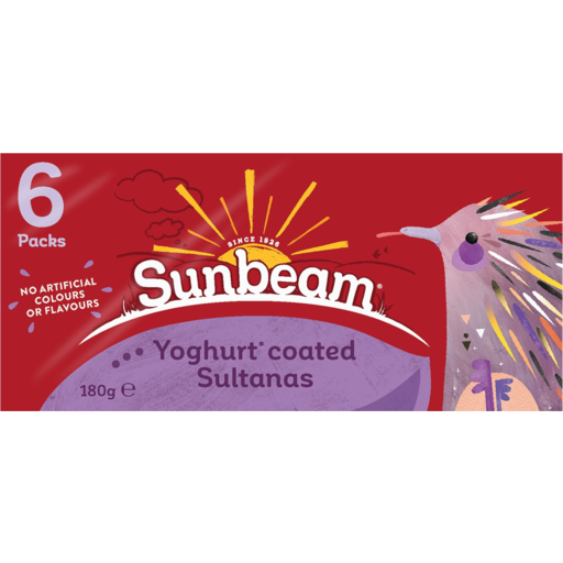 Sunbeam Yoghurt Coated Sultanas 6pk