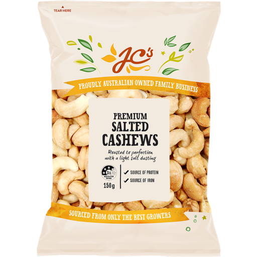 J.C's Cashews Salted 150g