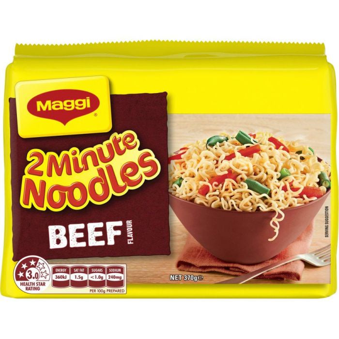 Maggi 2 Minute Instant Beef Noodles 370g