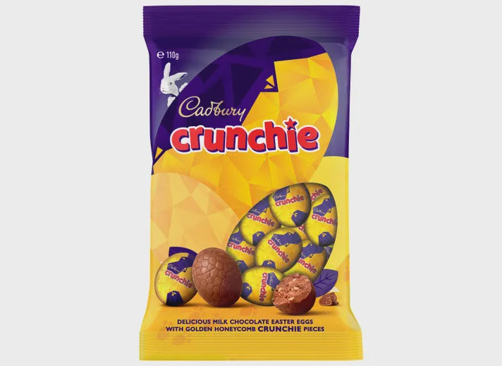 Cadbury Crunchie Milk Chocolate Easter Eggs 110g