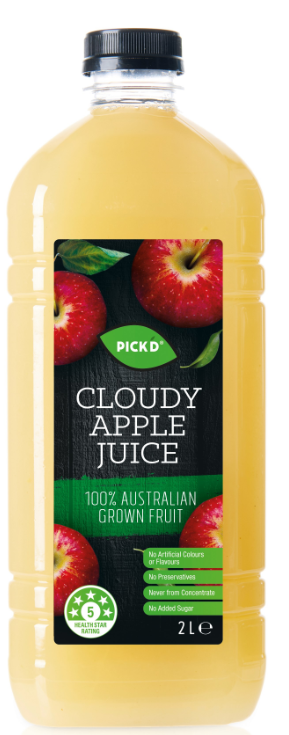 Pick'd Cloudy Apple Juice 2L