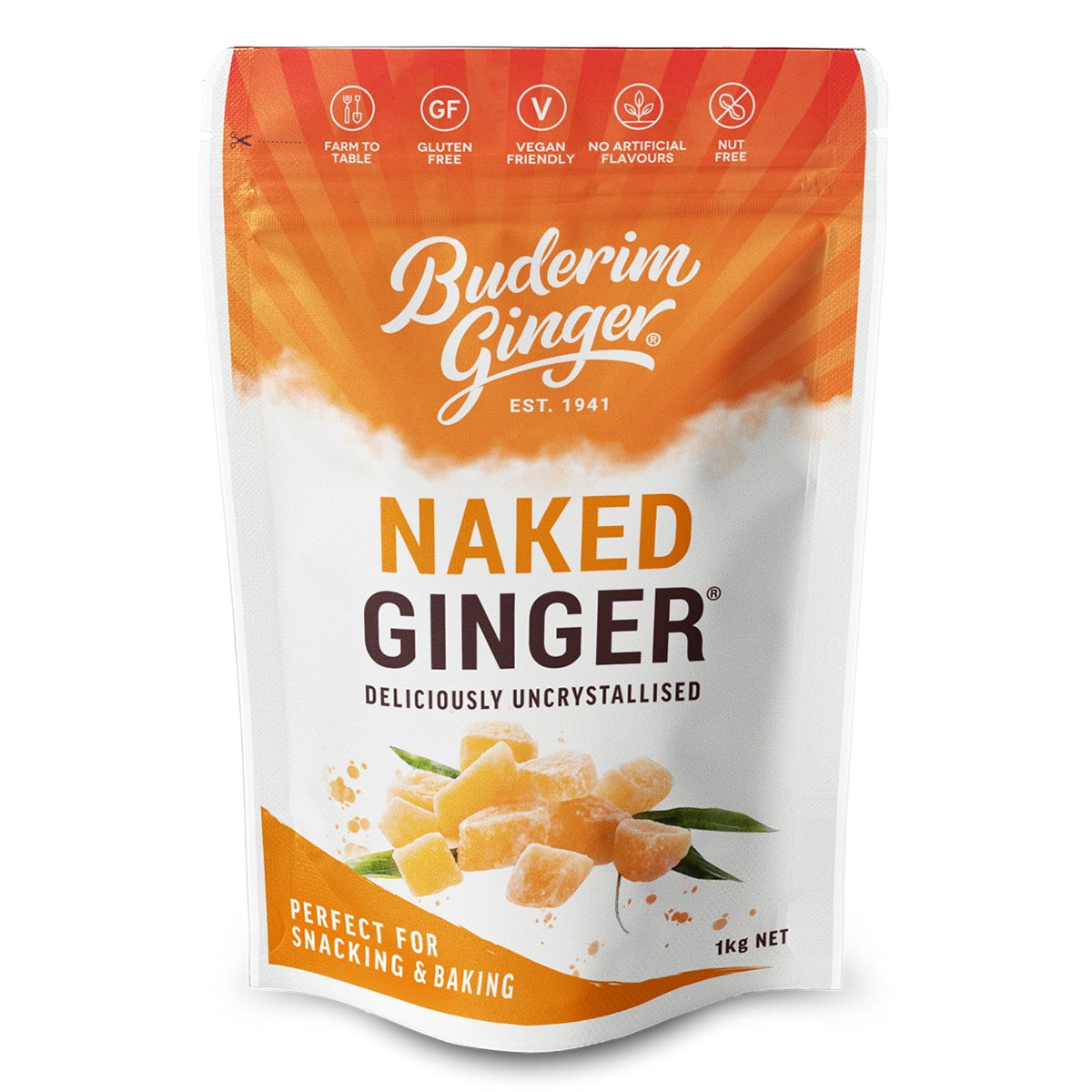 Buderim Ginger Naked Ginger Uncrystallised 1kg