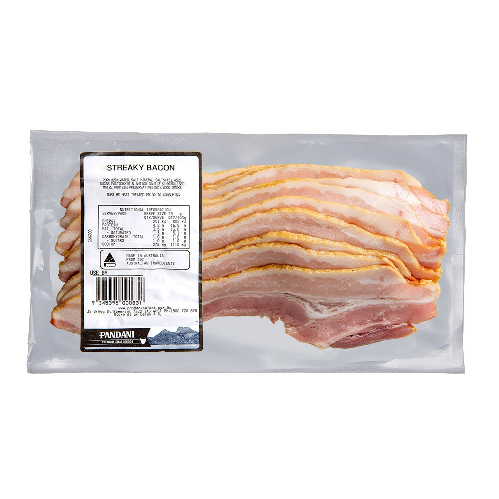 Pandani Streaky Bacon 400g