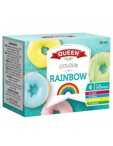 Queen Food Colour Rainbow 4 x 7ml