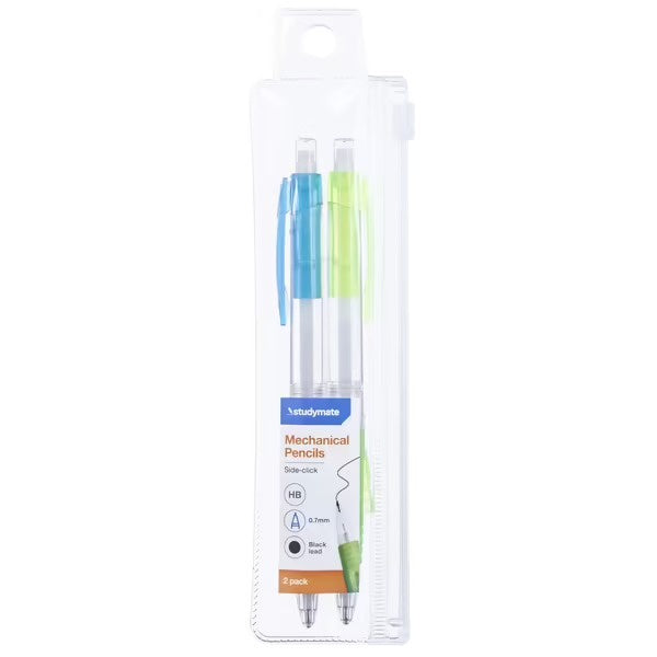 Mechanical Pencil HB .07mm 2pk Blue