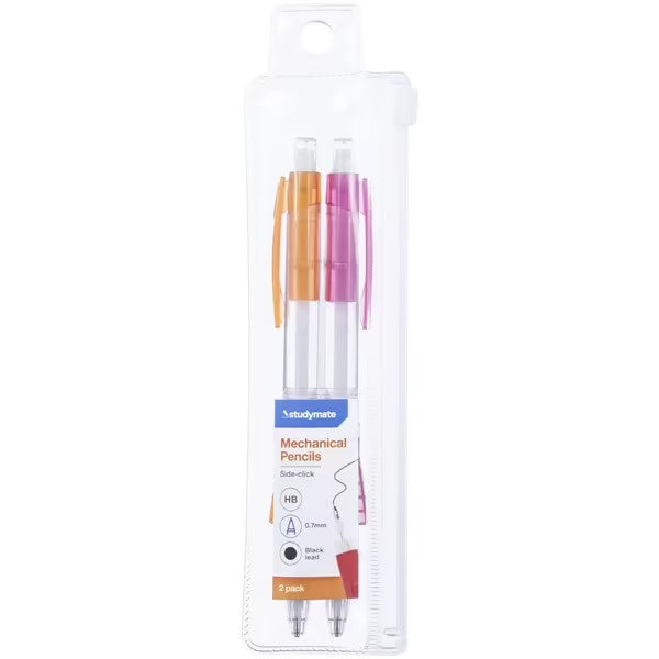 Mechanical Pencil HB .07mm 2pk Pink