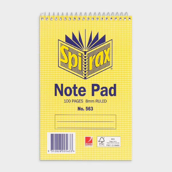 Spirax Note Pad No. 563 100 pages