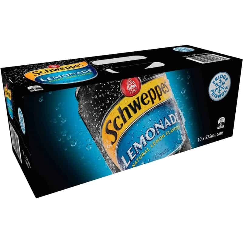 Schweppes Lemonade Cans 10 x 375mL